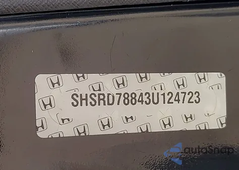 2003 Honda Cr-V Ex z USA, uszkodzony, nr VIN SHSRD78843U124723